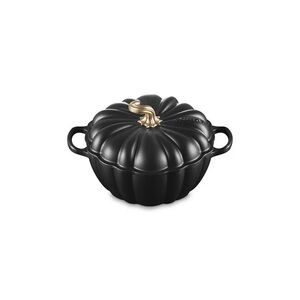 Le Creuset Black Pumpkin lid only with silver stem